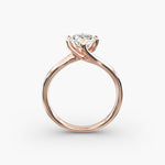 Load image into Gallery viewer, Twisted Band Round Lab-Grown Diamond Engagement Ring | Four-Prong | IGI Certified | 10K, 14K &amp; 18K Gold
