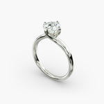 Load image into Gallery viewer, Twisted Band Round Lab-Grown Diamond Engagement Ring | Four-Prong | IGI Certified | 10K, 14K &amp; 18K Gold
