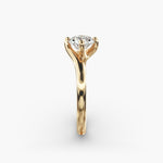 Load image into Gallery viewer, Twisted Band Round Lab-Grown Diamond Engagement Ring | Four-Prong | IGI Certified | 10K, 14K &amp; 18K Gold
