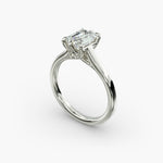 Load image into Gallery viewer, Emerald Cut Lab-Grown Diamond Ring — 6-Prong Secure Setting with Bold Band | IGI Certified | 10K/14K/18K Gold
