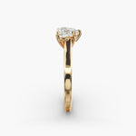 Load image into Gallery viewer, Heart Lab-Grown Diamond 5-Prong Wide Band Ring | IGI Certified | 10K/14K/18K Gold
