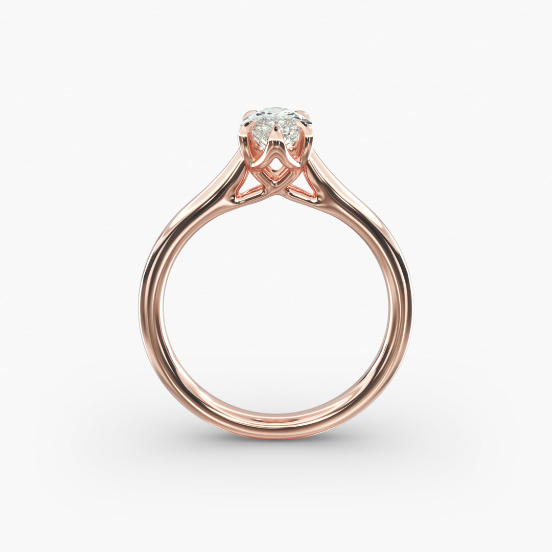 Marquise Lab-Grown Diamond Ring – Classic 6-Prong Setting | IGI Certified | 10K/14K/18K Gold