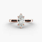 Load image into Gallery viewer, Marquise Lab-Grown Diamond Ring – Classic 6-Prong Setting | IGI Certified | 10K/14K/18K Gold
