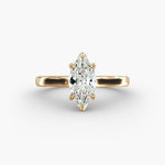 Load image into Gallery viewer, Marquise Lab-Grown Diamond Ring – Classic 6-Prong Setting | IGI Certified | 10K/14K/18K Gold
