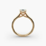Load image into Gallery viewer, Pear Shape Lab-Grown Diamond Ring — 6-Prong Setting with Wide Band | IGI Certified | 10K/14K/18K Gold
