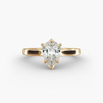 Load image into Gallery viewer, Pear Shape Lab-Grown Diamond Ring — 6-Prong Setting with Wide Band | IGI Certified | 10K/14K/18K Gold
