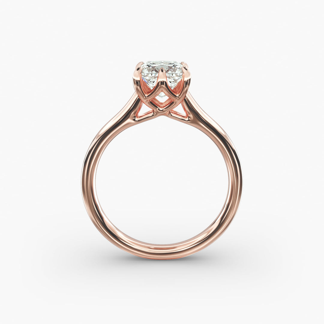 Princess Cut Lab-Grown Diamond Ring — 6-Prong Setting with Wide Band | IGI Certified | 10K/14K/18K Gold