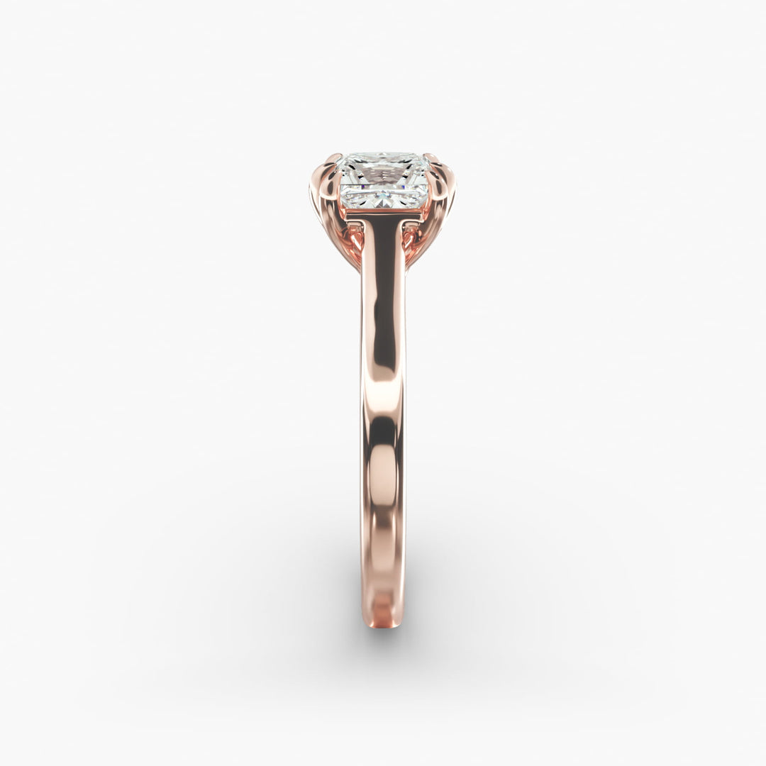 Princess Cut Lab-Grown Diamond Ring — 6-Prong Setting with Wide Band | IGI Certified | 10K/14K/18K Gold
