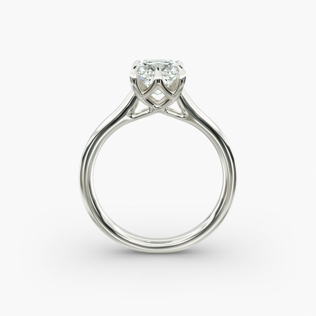 Princess Cut Lab-Grown Diamond Ring — 6-Prong Setting with Wide Band | IGI Certified | 10K/14K/18K Gold