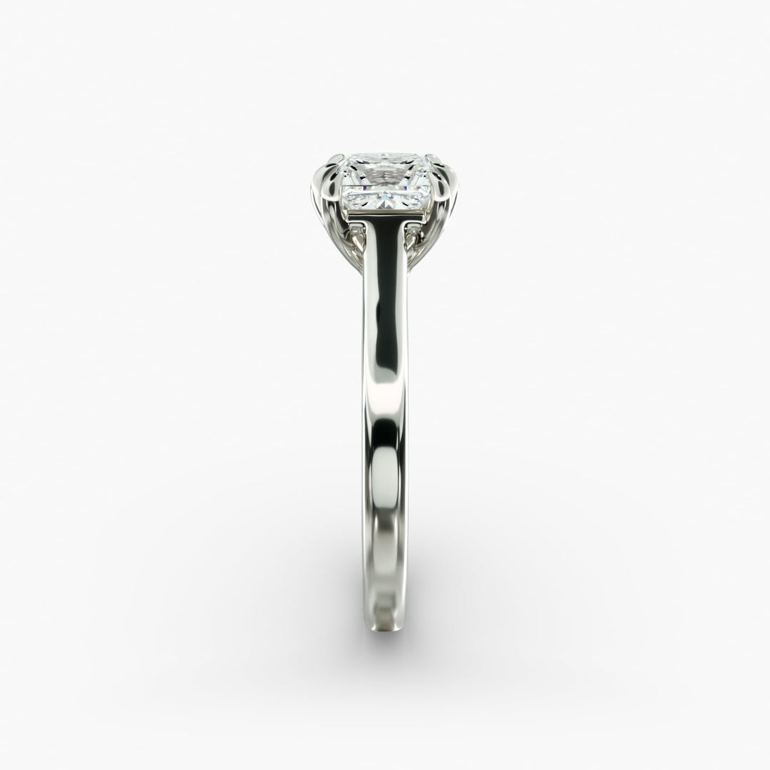 Princess Cut Lab-Grown Diamond Ring — 6-Prong Setting with Wide Band | IGI Certified | 10K/14K/18K Gold