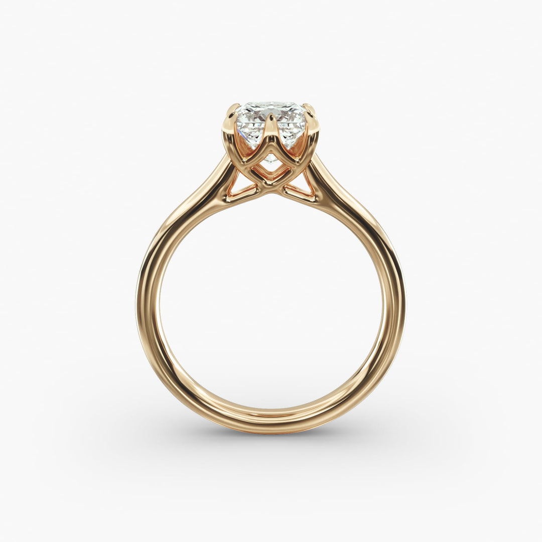 Princess Cut Lab-Grown Diamond Ring — 6-Prong Setting with Wide Band | IGI Certified | 10K/14K/18K Gold