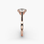 Load image into Gallery viewer, Round Brilliant Lab-Grown Diamond 6-Prong Wide Band Ring | IGI Certified | 10K/14K/18K Gold
