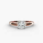 Load image into Gallery viewer, Cushion Lab-Grown Diamond Solitaire Ring – 4-Prong Classic | IGI Certified | 10K/14K/18K Gold
