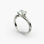 Load image into Gallery viewer, Cushion Lab-Grown Diamond Solitaire Ring – 4-Prong Classic | IGI Certified | 10K/14K/18K Gold
