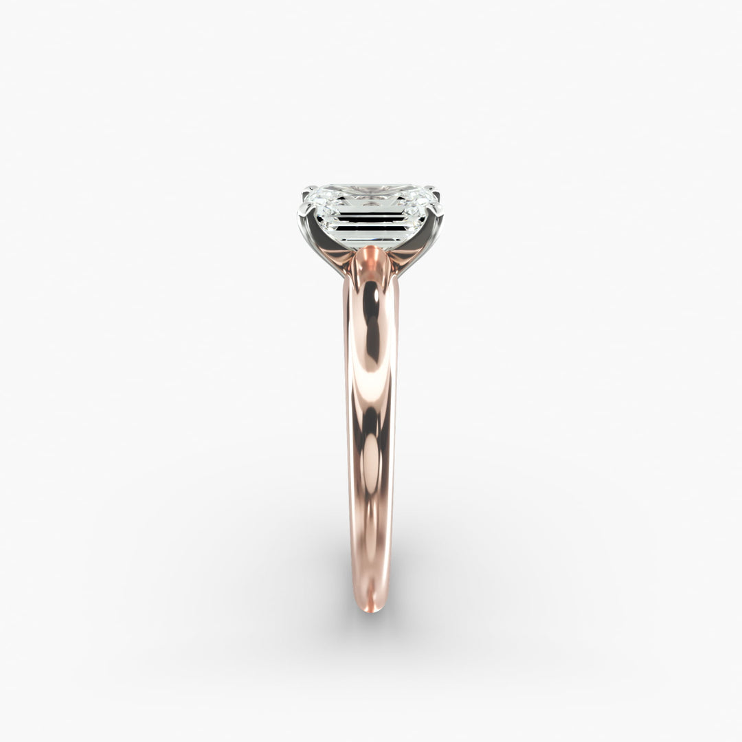 Emerald Lab-Grown Diamond Solitaire Ring – 4-Prong Classic | IGI Certified | 10K/14K/18K Gold