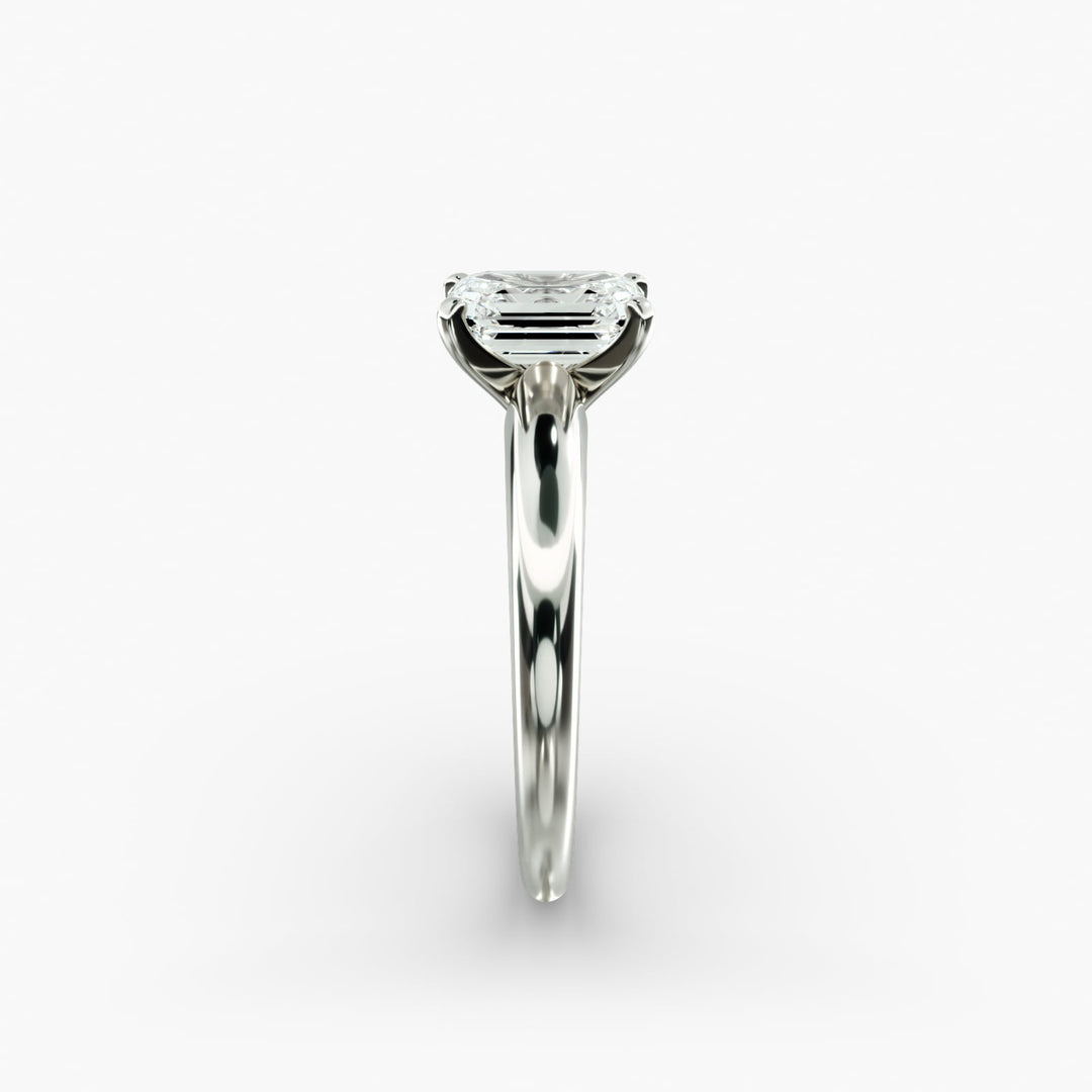 Emerald Lab-Grown Diamond Solitaire Ring – 4-Prong Classic | IGI Certified | 10K/14K/18K Gold