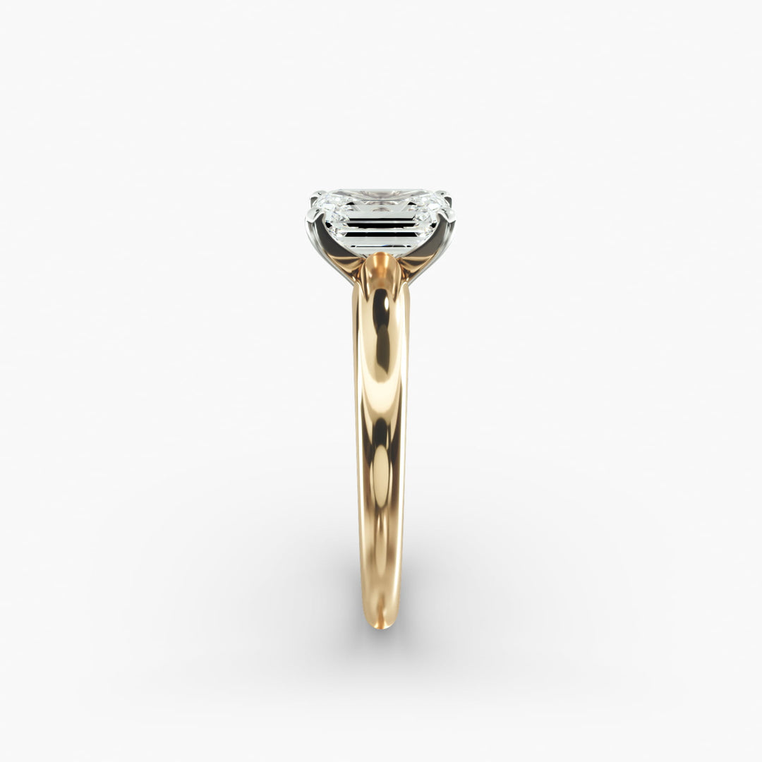Emerald Lab-Grown Diamond Solitaire Ring – 4-Prong Classic | IGI Certified | 10K/14K/18K Gold
