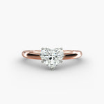 Load image into Gallery viewer, Heart Lab-Grown Diamond Solitaire Ring – 5-Prong Classic | IGI Certified | 10K/14K/18K Gold
