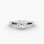 Load image into Gallery viewer, Heart Lab-Grown Diamond Solitaire Ring – 5-Prong Classic | IGI Certified | 10K/14K/18K Gold

