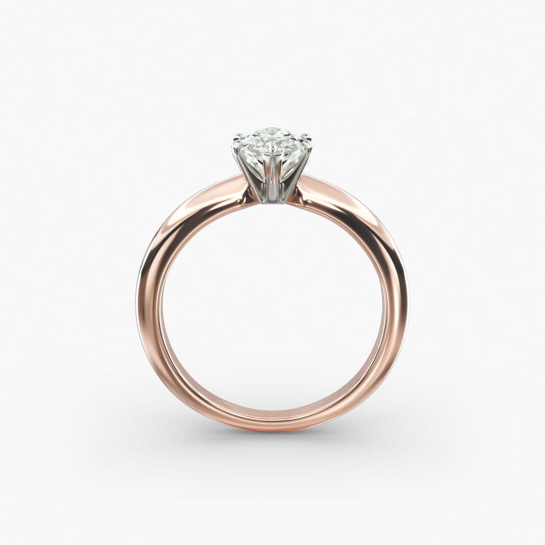 Marquise Lab-Grown Diamond Solitaire Ring – 6-Prong Classic | IGI Certified | 10K/14K/18K Gold