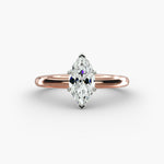 Load image into Gallery viewer, Marquise Lab-Grown Diamond Solitaire Ring – 6-Prong Classic | IGI Certified | 10K/14K/18K Gold
