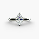 Load image into Gallery viewer, Marquise Lab-Grown Diamond Solitaire Ring – 6-Prong Classic | IGI Certified | 10K/14K/18K Gold
