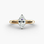 Load image into Gallery viewer, Marquise Lab-Grown Diamond Solitaire Ring – 6-Prong Classic | IGI Certified | 10K/14K/18K Gold
