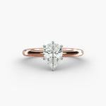 Load image into Gallery viewer, Pear Lab-Grown Diamond Solitaire Ring – 6-Prong Classic | IGI Certified | 10K/14K/18K Gold
