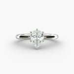 Load image into Gallery viewer, Pear Lab-Grown Diamond Solitaire Ring – 6-Prong Classic | IGI Certified | 10K/14K/18K Gold
