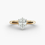 Load image into Gallery viewer, Pear Lab-Grown Diamond Solitaire Ring – 6-Prong Classic | IGI Certified | 10K/14K/18K Gold
