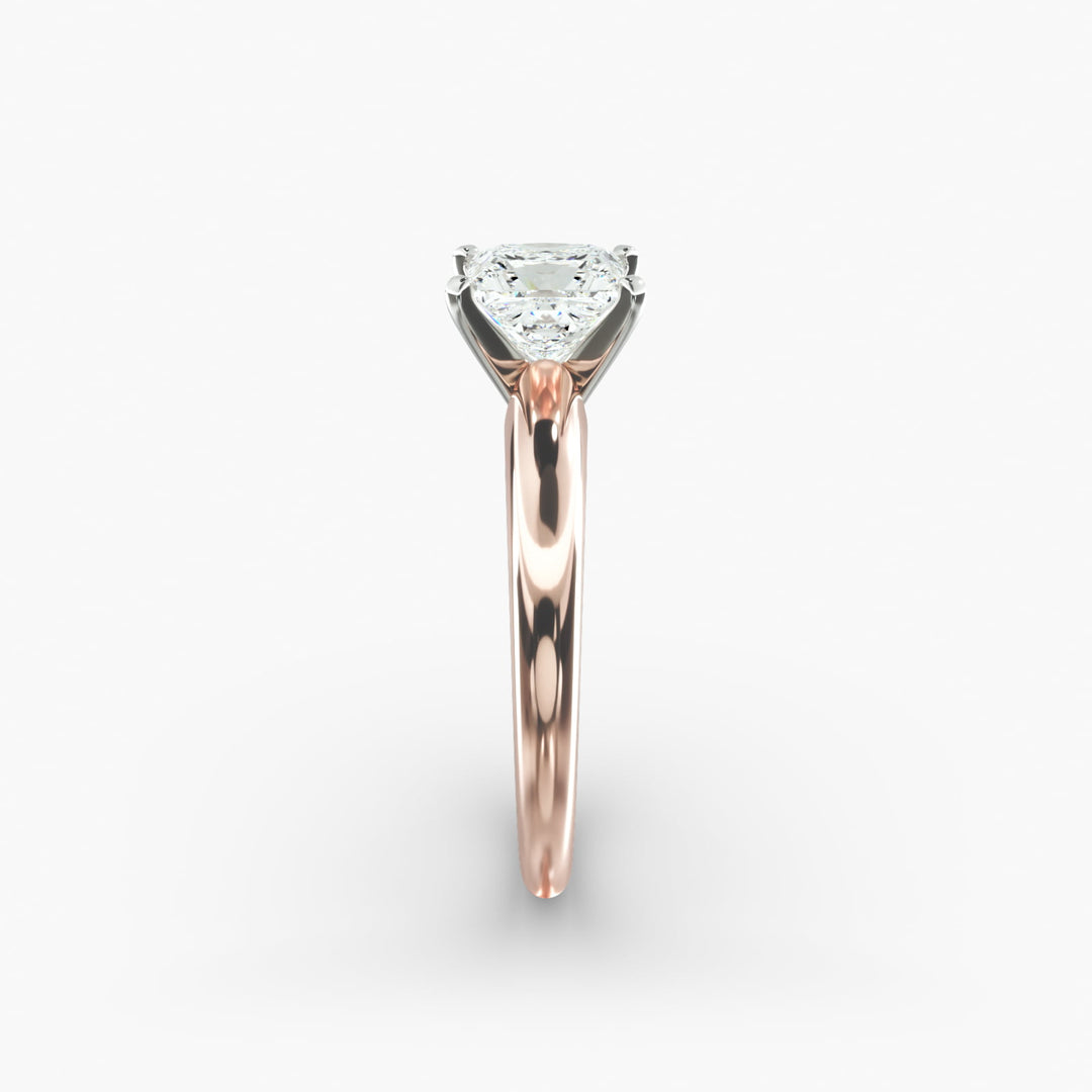 Princess Lab-Grown Diamond Solitaire Ring – 4-Prong Classic | IGI Certified | 10K/14K/18K Gold