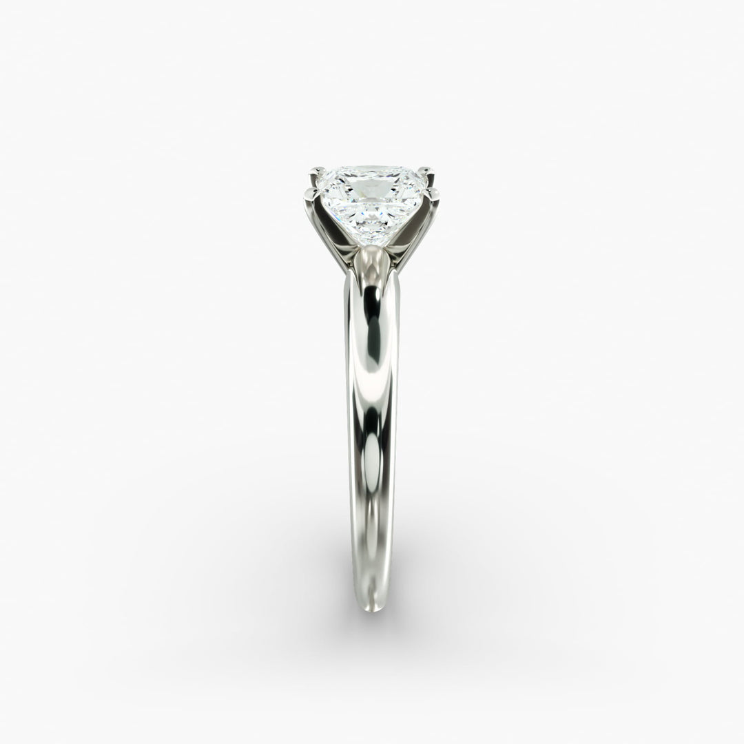 Princess Lab-Grown Diamond Solitaire Ring – 4-Prong Classic | IGI Certified | 10K/14K/18K Gold