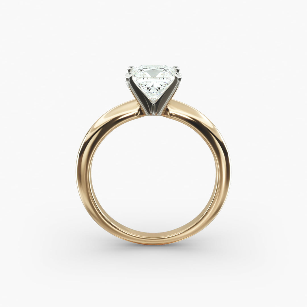 Princess Lab-Grown Diamond Solitaire Ring – 4-Prong Classic | IGI Certified | 10K/14K/18K Gold