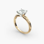 Load image into Gallery viewer, Princess Lab-Grown Diamond Solitaire Ring – 4-Prong Classic | IGI Certified | 10K/14K/18K Gold
