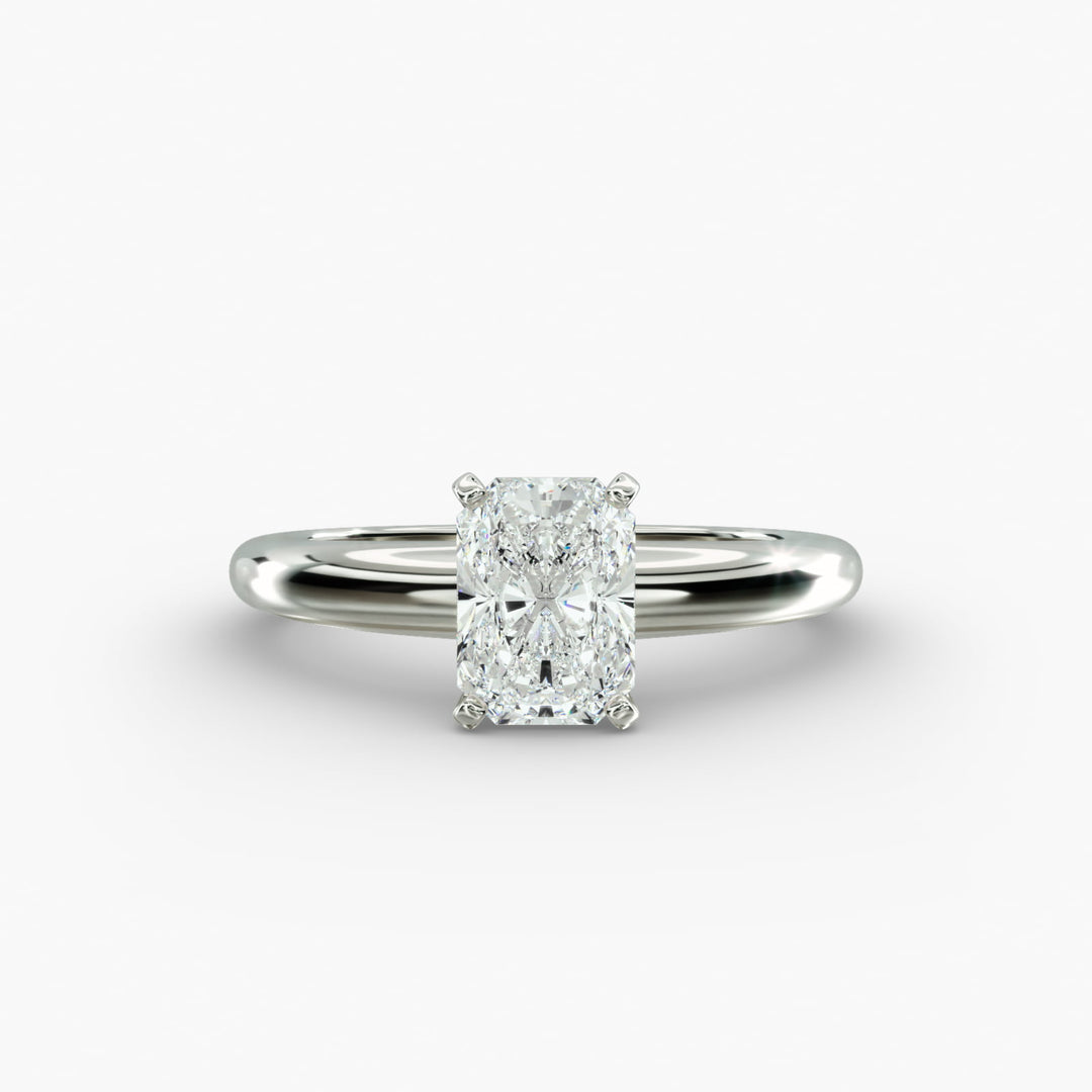 Elegant Radiant Cut Lab Diamond Ring | Four Prong Mount | 0.50–5.00 Carat | IGI Certified | Available in Yellow, White, Rose Gold