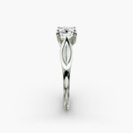Load image into Gallery viewer, Cushion Lab-Grown Diamond 4-Prong Unique Band Ring | IGI Certified | 10K/14K/18K Gold
