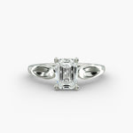 Load image into Gallery viewer, Emerald Lab-Grown Diamond Ring – Leaf Style Design | IGI Certified | 10K/14K/18K Gold
