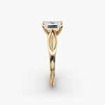 Load image into Gallery viewer, Emerald Lab-Grown Diamond Ring – Leaf Style Design | IGI Certified | 10K/14K/18K Gold
