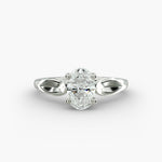 Load image into Gallery viewer, Oval Lab-Grown Diamond Ring – Unique 4-Prong Design | IGI Certified | 10K/14K/18K Gold

