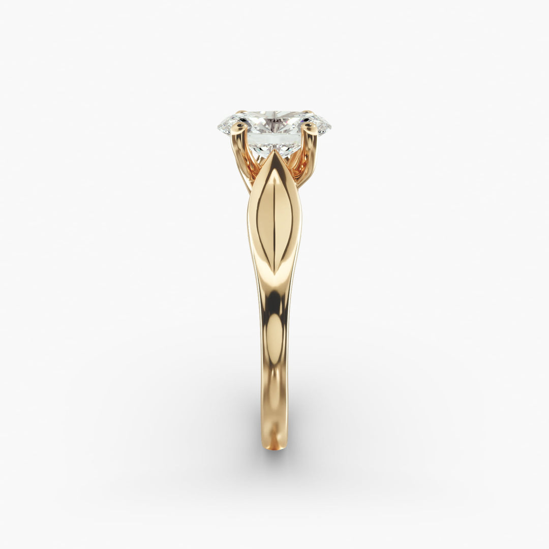 Oval Lab-Grown Diamond Ring – Unique 4-Prong Design | IGI Certified | 10K/14K/18K Gold