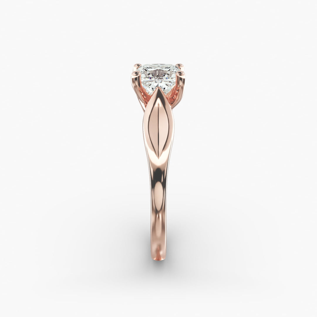 Princess Cut Lab-Grown Diamond Ring — Unique 4-Prong Design | IGI Certified | 10K/14K/18K Gold