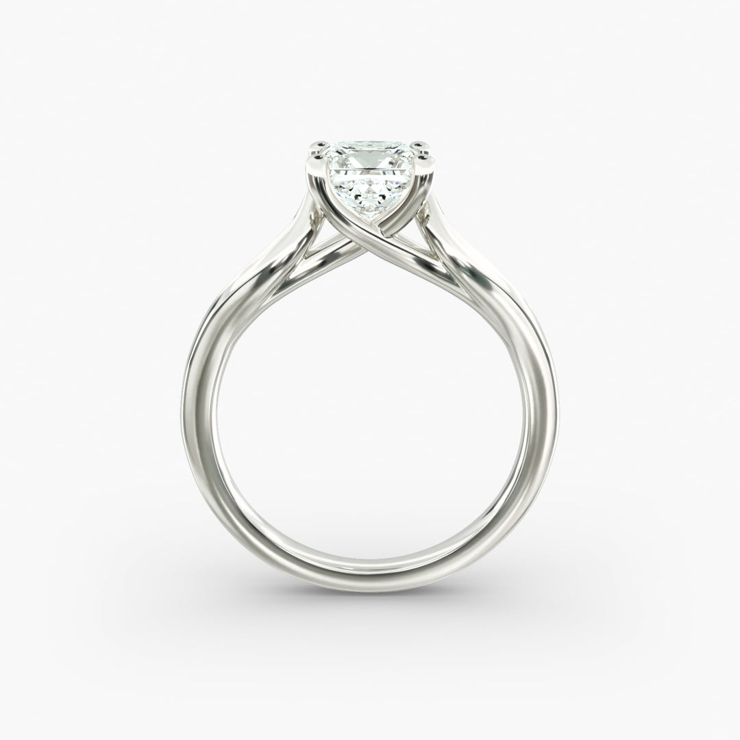 Princess Cut Lab-Grown Diamond Ring — Unique 4-Prong Design | IGI Certified | 10K/14K/18K Gold