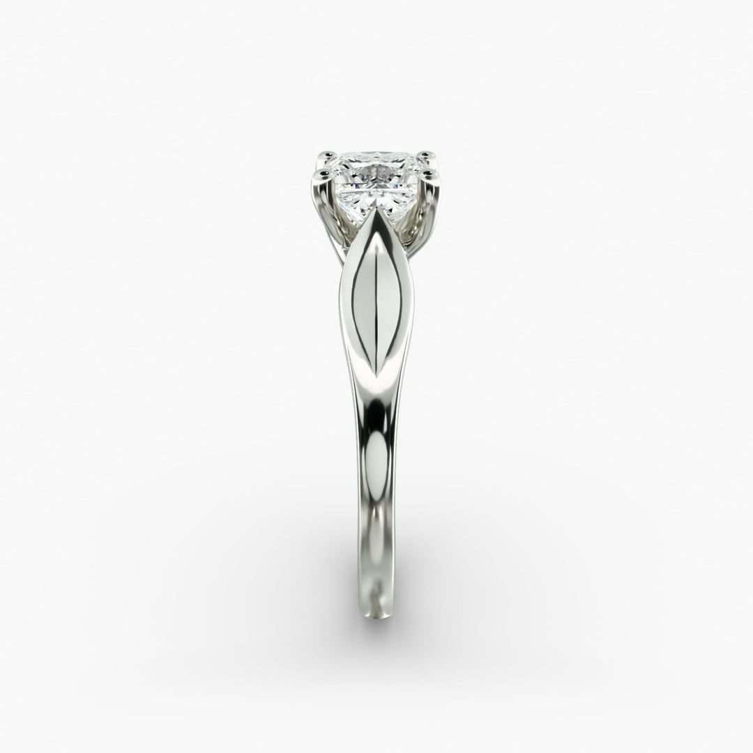 Princess Cut Lab-Grown Diamond Ring — Unique 4-Prong Design | IGI Certified | 10K/14K/18K Gold