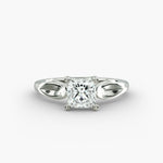 Load image into Gallery viewer, Princess Cut Lab-Grown Diamond Ring — Unique 4-Prong Design | IGI Certified | 10K/14K/18K Gold
