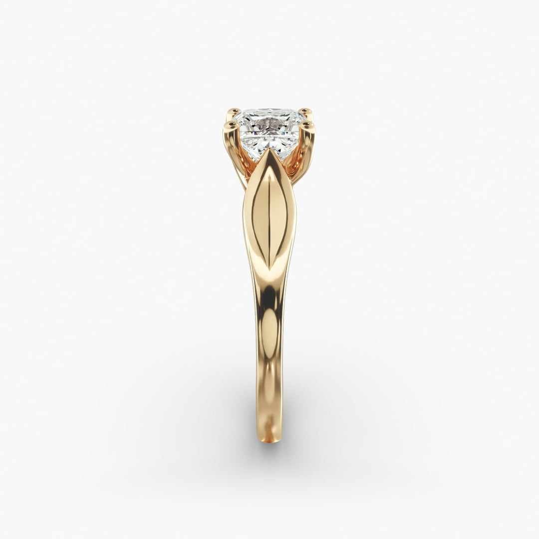 Princess Cut Lab-Grown Diamond Ring — Unique 4-Prong Design | IGI Certified | 10K/14K/18K Gold