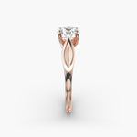 Load image into Gallery viewer, Round Brilliant Lab-Grown Diamond 4-Prong Unique Band Ring | IGI Certified | 10K/14K/18K Gold
