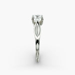 Load image into Gallery viewer, Round Brilliant Lab-Grown Diamond 4-Prong Unique Band Ring | IGI Certified | 10K/14K/18K Gold
