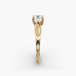 Load image into Gallery viewer, Round Brilliant Lab-Grown Diamond 4-Prong Unique Band Ring | IGI Certified | 10K/14K/18K Gold

