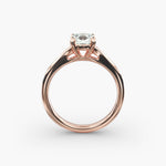 Load image into Gallery viewer, Cushion Lab-Grown Diamond Four-Prong V-Shape Engagement Ring | Elegant Solitaire | IGI Certified | 10K/14K/18K Gold
