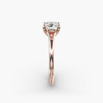 Load image into Gallery viewer, Cushion Lab-Grown Diamond Four-Prong V-Shape Engagement Ring | Elegant Solitaire | IGI Certified | 10K/14K/18K Gold
